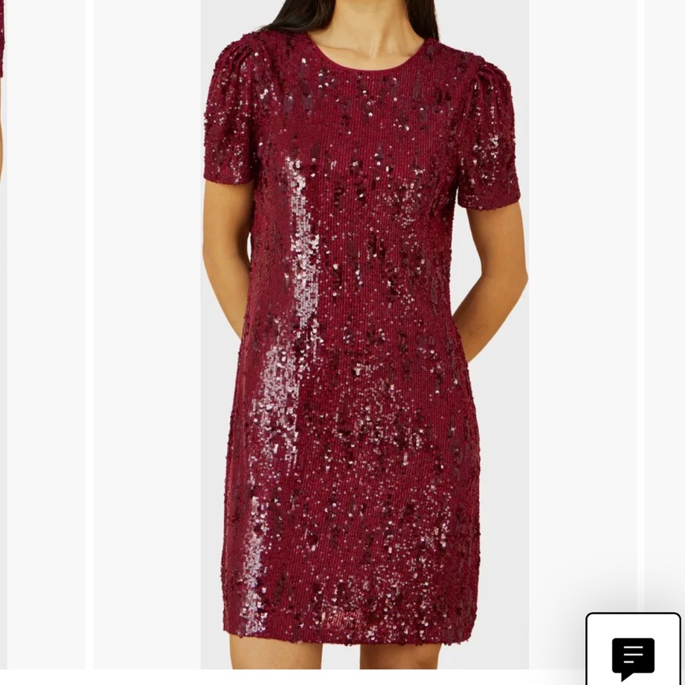 New•NWOT•Elegant Sequin Dress in Burgundy Berry Wine